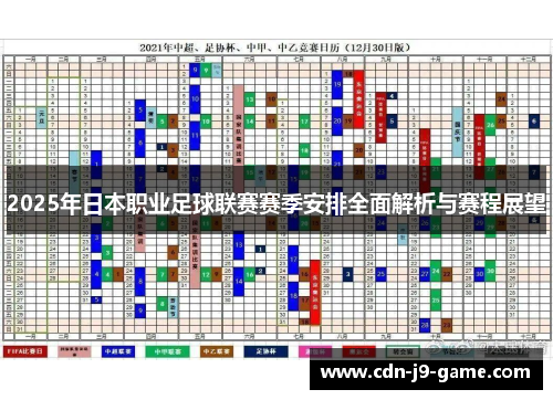 2025年日本职业足球联赛赛季安排全面解析与赛程展望